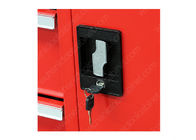 Kırmızı 6 Çekmece 1 Kapı Rolling 42 Inç Takım Dolabı Güvenlik Silindir Kilidi