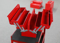 Kırmızı 21 &quot;530mm Konsol Alet Kutusu, Taşınabilir Metal Mobil Alet Sandığı